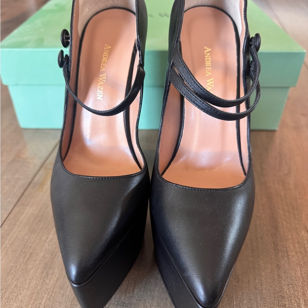 Andrea Wazen Black Women's Heels New